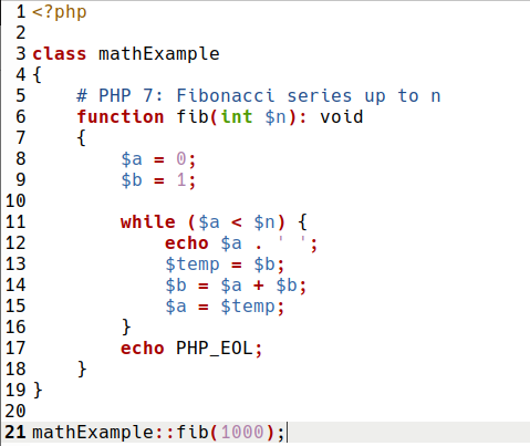 PHP Codestruktur